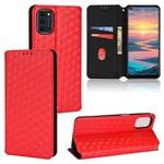 For Oukitel K9 Pro Cubic Grid Texture Flip Leather Phone Case(Red)