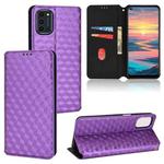 For Oukitel K9 Pro Cubic Grid Texture Flip Leather Phone Case(Purple)