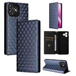 For Oukitel C53 Cubic Grid Texture Flip Leather Phone Case(Blue)