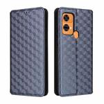 For Oukitel C33 Cubic Grid Texture Flip Leather Phone Case(Blue)
