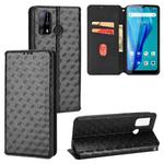For Oukitel C23 Pro Cubic Grid Texture Flip Leather Phone Case(Black)