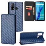 For Oukitel C23 Pro Cubic Grid Texture Flip Leather Phone Case(Blue)