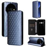 For Oukitel C59 / C59 Pro Cubic Grid Texture Flip Leather Phone Case(Blue)