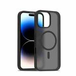 For iPhone 16 Pro Max Skin Feel TPU Hybrid PC MagSafe Phone Case(Black)