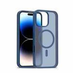 For iPhone 16 Pro Max Skin Feel TPU Hybrid PC MagSafe Phone Case(Blue)