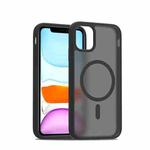 For iPhone 11 / XR Skin Feel TPU Hybrid PC MagSafe Phone Case(Black)
