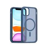For iPhone 11 / XR Skin Feel TPU Hybrid PC MagSafe Phone Case(Blue)
