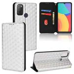 For TCL 20E / TCL 20Y Cubic Grid Texture Flip Leather Phone Case(Silver)
