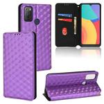 For TCL 20E / TCL 20Y Cubic Grid Texture Flip Leather Phone Case(Purple)