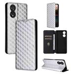For TCL 40 NxtPaper 4G Cubic Grid Texture Flip Leather Phone Case(Silver)