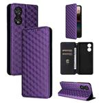 For TCL 40 NxtPaper 4G Cubic Grid Texture Flip Leather Phone Case(Purple)