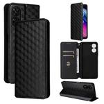 For TCL 50 5G Cubic Grid Texture Flip Leather Phone Case(Black)