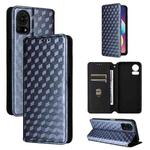 For TCL 50 LE / K23 / K24 Cubic Grid Texture Flip Leather Phone Case(Blue)