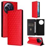 For TCL 50 NxtPaper / 50 Pro NxtPaper Cubic Grid Texture Flip Leather Phone Case(Red)