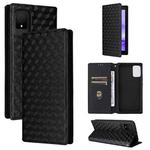 For TCL 502 Cubic Grid Texture Flip Leather Phone Case(Black)