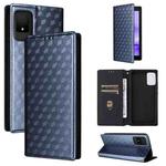 For TCL 502 Cubic Grid Texture Flip Leather Phone Case(Blue)