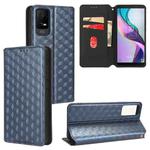 For TCL Ion X Cubic Grid Texture Flip Leather Phone Case(Blue)
