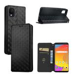 For TCL Ion Z Cubic Grid Texture Flip Leather Phone Case(Black)
