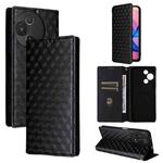 For TCL 60 5G / TCL 60R 5G Cubic Grid Texture Flip Leather Phone Case(Black)