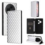 For TCL 60 NxtPaper Cubic Grid Texture Flip Leather Phone Case(Silver)