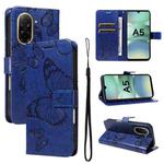 For Redmi A5 4G 173.3mm 3D Butterfly Embossed Pattern Flip Leather Phone Case(Blue)