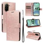 For Redmi A5 4G 173.3mm 3D Butterfly Embossed Pattern Flip Leather Phone Case(Rose Gold)