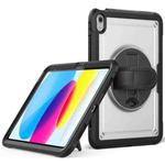 For iPad 2025 / 2022 Honeycomb Hand Grip Turntable Stand Tablet Case(Transparent)
