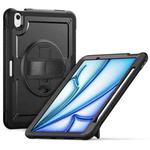 For iPad Air 11 2025 / 2024 Honeycomb Hand Grip Turntable Stand Tablet Case(Black)