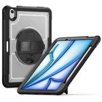 For iPad Air 11 2025 / 2024 Honeycomb Hand Grip Turntable Stand Tablet Case(Transparent)