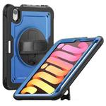 For iPad mini 2024 / mini 6 Honeycomb Hand Grip Turntable Stand Tablet Case(Navy Blue)