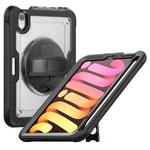 For iPad mini 2024 / mini 6 Honeycomb Hand Grip Turntable Stand Tablet Case(Transparent)