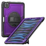 For iPad Air 2022 10.9 / Pro 11 2022 Honeycomb Hand Grip Turntable Stand Tablet Case(Purple)