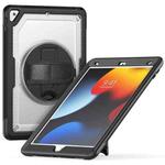 For iPad 10.2 2021 / 2020 / 10.5 2019 Honeycomb Hand Grip Turntable Stand Tablet Case(Transparent)