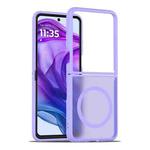 For Motorola Razr 50 Ultra Skin Feel TPU Hybrid PC MagSafe Phone Case(Purple)