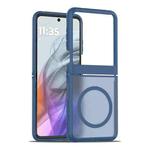 For Motorola Razr 50 Skin Feel TPU Hybrid PC MagSafe Phone Case(Blue)