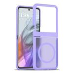For Motorola Razr 50 Skin Feel TPU Hybrid PC MagSafe Phone Case(Purple)