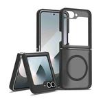 For Samsung Galaxy Z Flip6 Skin Feel TPU Hybrid PC MagSafe Phone Case(Black)