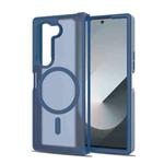 For Samsung Galaxy Z Fold6 Skin Feel TPU Hybrid PC MagSafe Phone Case(Blue)