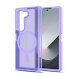 For Samsung Galaxy Z Fold6 Skin Feel TPU Hybrid PC MagSafe Phone Case(Purple)