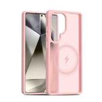 For Samsung Galaxy S25 Ultra 5G Skin Feel TPU Hybrid PC MagSafe Phone Case(Pink)