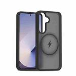 For Samsung Galaxy S25 / S24 5G Skin Feel TPU Hybrid PC MagSafe Phone Case(Black)