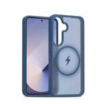 For Samsung Galaxy S25 / S24 5G Skin Feel TPU Hybrid PC MagSafe Phone Case(Blue)