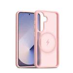 For Samsung Galaxy S25 / S24 5G Skin Feel TPU Hybrid PC MagSafe Phone Case(Pink)