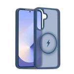 For Samsung Galaxy S25+ / S24+ 5G Skin Feel TPU Hybrid PC MagSafe Phone Case(Blue)