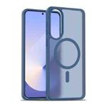 For Samsung Galaxy S25 Edge 5G Skin Feel TPU Hybrid PC MagSafe Phone Case(Blue)