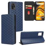 For Umidigi A13 Pro 5G Cubic Grid Texture Flip Leather Phone Case(Blue)