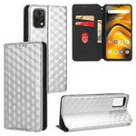For Umidigi A13 Pro 5G Cubic Grid Texture Flip Leather Phone Case(Silver)