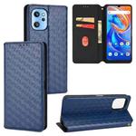 For Umidigi A13 / A13S / A13 Pro Cubic Grid Texture Flip Leather Phone Case(Blue)