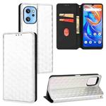 For Umidigi A13 / A13S / A13 Pro Cubic Grid Texture Flip Leather Phone Case(Silver)