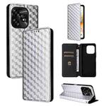 For Umidigi A15 / A15C / A15T Cubic Grid Texture Flip Leather Phone Case(Silver)